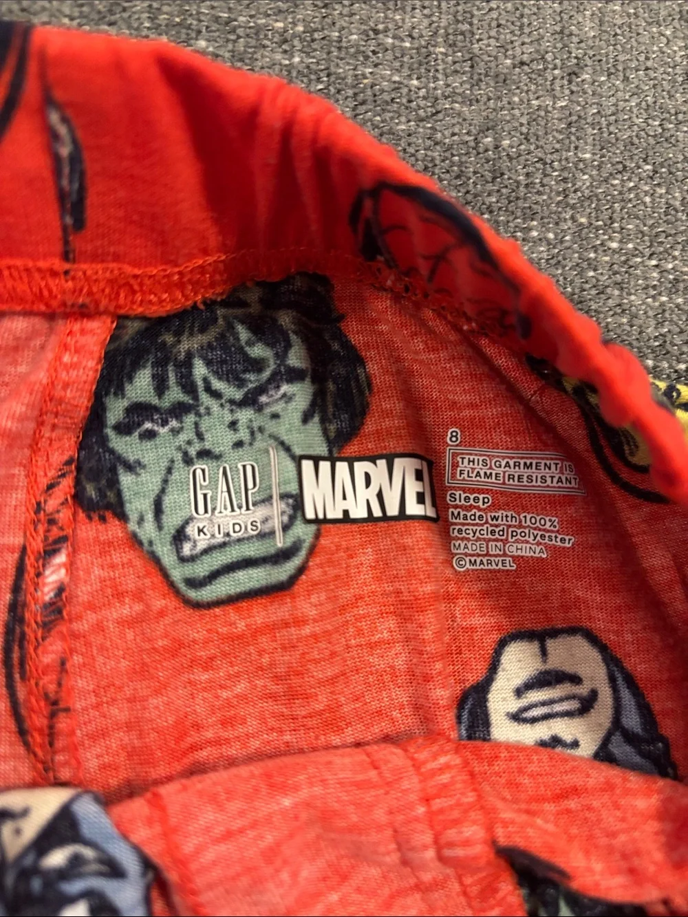 GAP Red Marvel Character Pajama Pants